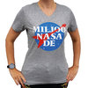 Miljoonasade space -t-paita (Lady fit, harmaa)