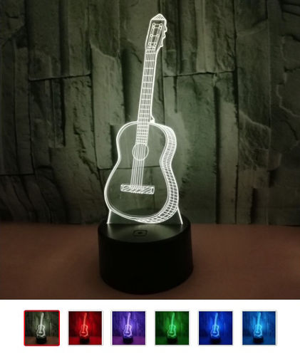 3D Illusion Guitar Lamp