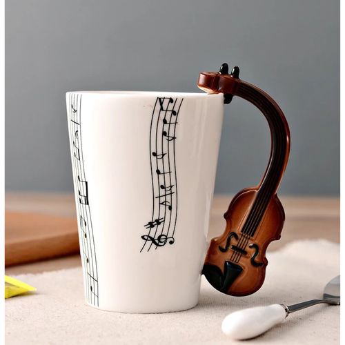 Ceramic Mug with Violin