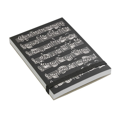 Notepad with sheet music, A7 black